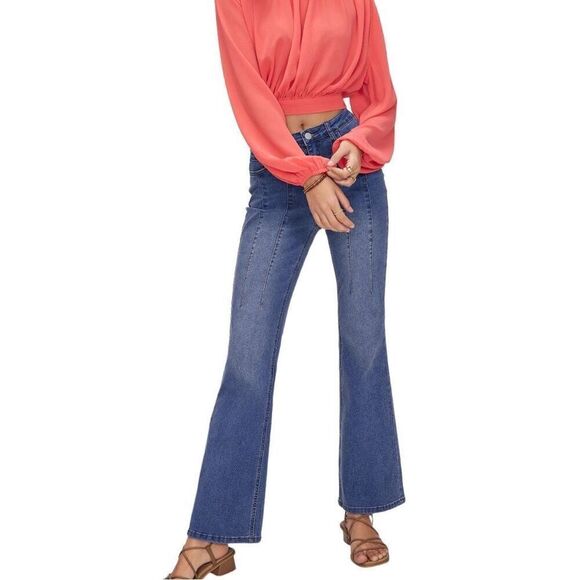 NWT Cider Mid Rise Solid Flared Jeans Sz 6 - Picture 4 of 10